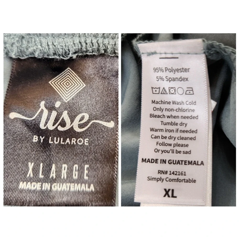 LuLaRoe Rise Infinite Joggers XL Blue‎ Green Elastic Waist Activewear New NWT